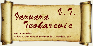 Varvara Teokarević vizit kartica